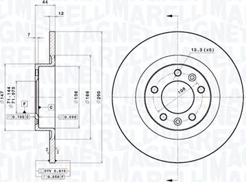 Magneti Marelli 360406123401 - Kočioni disk www.molydon.hr