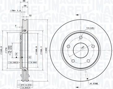 Magneti Marelli 360406123201 - Kočioni disk www.molydon.hr