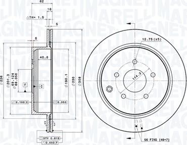 Magneti Marelli 360406123701 - Kočioni disk www.molydon.hr