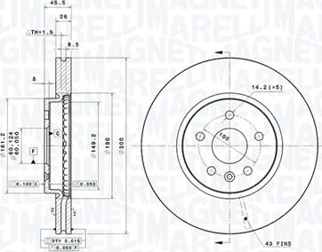 Magneti Marelli 360406127601 - Kočioni disk www.molydon.hr