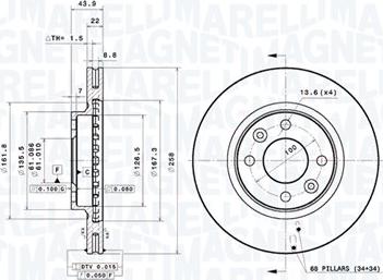 Magneti Marelli 360406179901 - Kočioni disk www.molydon.hr