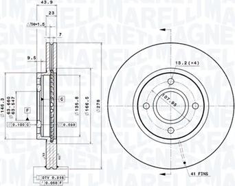 Magneti Marelli 360406209501 - Kočioni disk www.molydon.hr