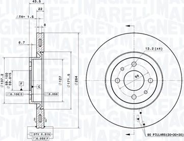 Magneti Marelli 360406211201 - Kočioni disk www.molydon.hr