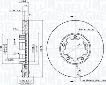 Magneti Marelli 360406212800 - Kočioni disk www.molydon.hr