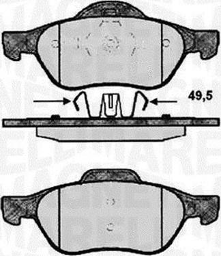 Magneti Marelli 363916060572 - Komplet Pločica, disk-kočnica www.molydon.hr