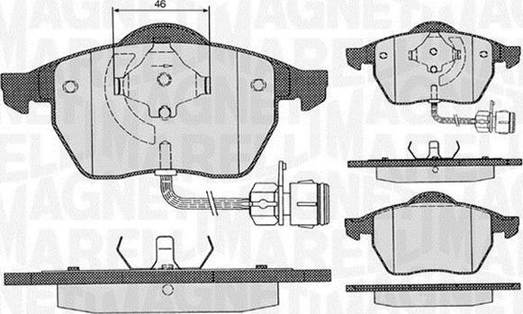 Magneti Marelli 363916060130 - Komplet Pločica, disk-kočnica www.molydon.hr