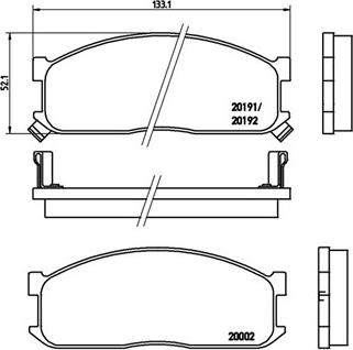 Unipart GBP811 - Komplet Pločica, disk-kočnica www.molydon.hr