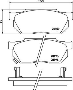 Magneti Marelli 363700428008 - Komplet Pločica, disk-kočnica www.molydon.hr