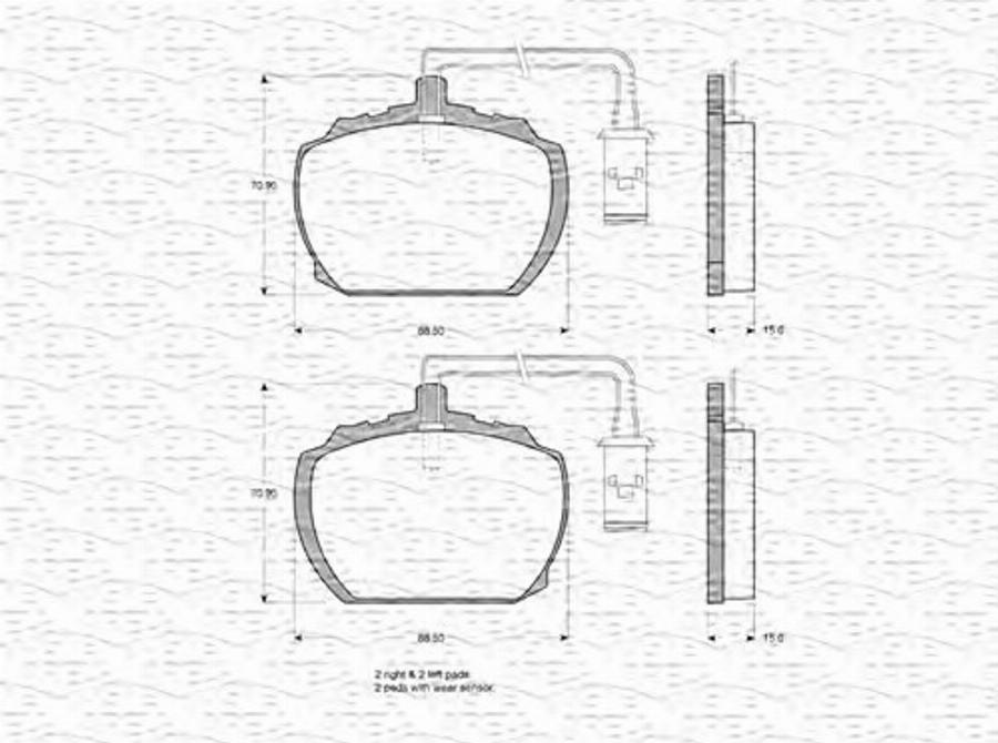 Magneti Marelli 363702160917 - Komplet Pločica, disk-kočnica www.molydon.hr