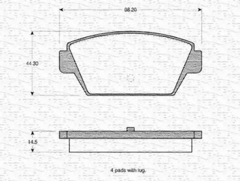 Magneti Marelli 363702160988 - Komplet Pločica, disk-kočnica www.molydon.hr