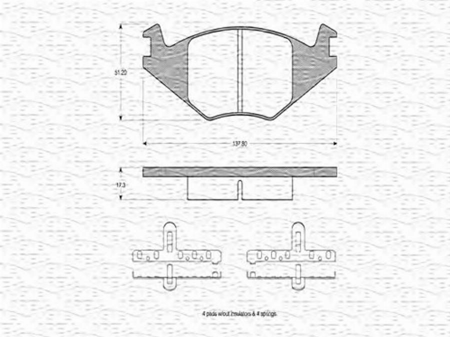 Magneti Marelli 363702160025 - Komplet Pločica, disk-kočnica www.molydon.hr