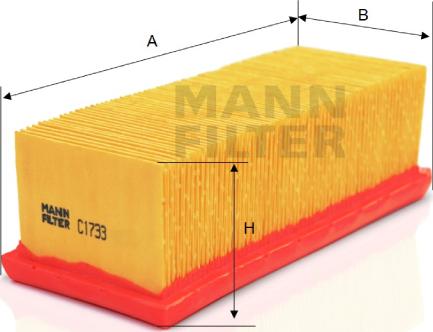 Mann-Filter C 1733 - Filter za zrak www.molydon.hr