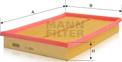 Mann-Filter C 2990 - Filter za zrak www.molydon.hr