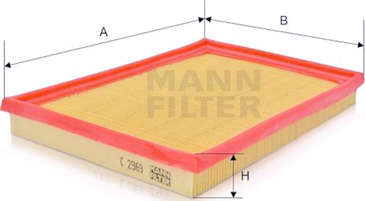 Mann-Filter C 2969 - Filter za zrak www.molydon.hr