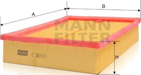 Mann-Filter C 26 111 - Filter za zrak www.molydon.hr