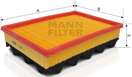 Mann-Filter C 2677/1 - Filter za zrak www.molydon.hr