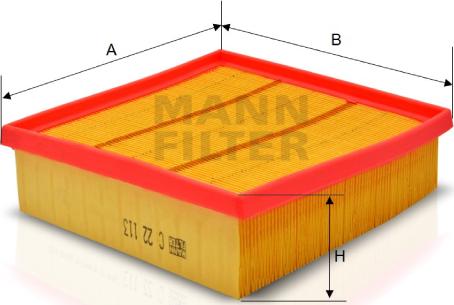 Mann-Filter C 22 113 - Filter za zrak www.molydon.hr