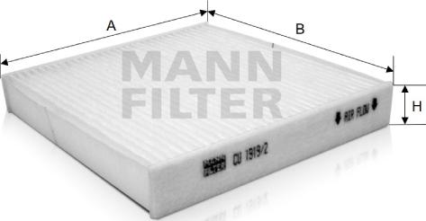Mann-Filter CU 1919/2 - Filter kabine www.molydon.hr