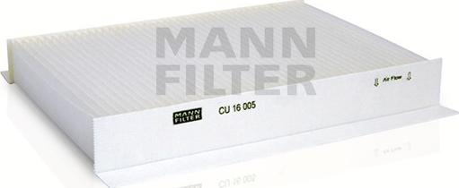 Mann-Filter CU 16 005 - Filter kabine www.molydon.hr