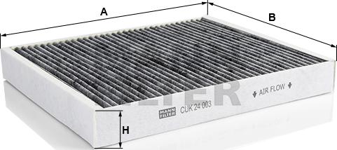 Mann-Filter CUK 24 003 - Filter kabine www.molydon.hr