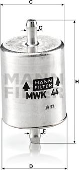 Mann-Filter MWK 44 - Filter za gorivo www.molydon.hr