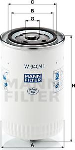 Mann-Filter W 940/41 - Filter, radna hidraulika www.molydon.hr