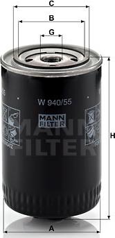 Mann-Filter W 940/55 - Filter za ulje www.molydon.hr