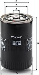 Mann-Filter W 940/63 - Filter za ulje www.molydon.hr