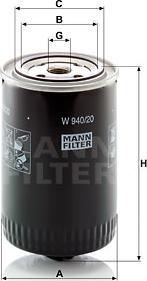 Mann-Filter W 940/20 - Filter za ulje www.molydon.hr