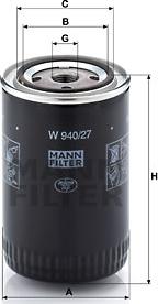 Mann-Filter W 940/27 - Filter za ulje www.molydon.hr