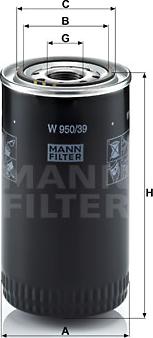 Mann-Filter W 950/39 - Filter za ulje www.molydon.hr