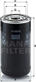 Mann-Filter W 950/26 - Filter za ulje www.molydon.hr