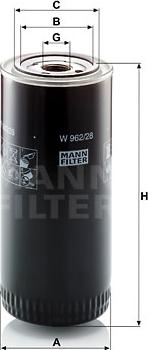 Mann-Filter W 962/28 - Filter za ulje www.molydon.hr