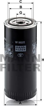 Mann-Filter W 962/2 - Filter za ulje www.molydon.hr