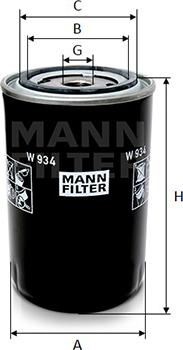 Mann-Filter W 934 - Filter za ulje www.molydon.hr