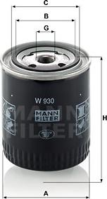 Mann-Filter W 930 - Filter za ulje www.molydon.hr