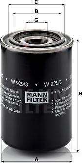 Mann-Filter W 929/3 - Filter za ulje www.molydon.hr