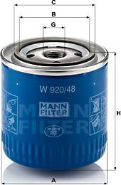Mann-Filter W 920/48 - Filter za ulje www.molydon.hr