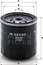 Mann-Filter W 920/82 - Filter za ulje www.molydon.hr