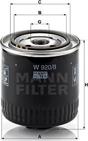 Mann-Filter W 920/8 - Filter za ulje www.molydon.hr