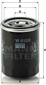 Mann-Filter W 610/6 - Filter za ulje www.molydon.hr