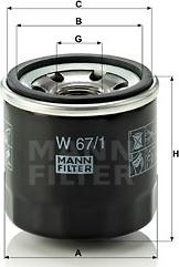 Mann-Filter W 67/1 - Filter za ulje www.molydon.hr