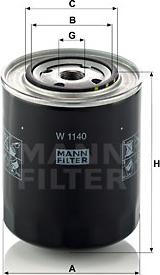 Mann-Filter W 1140 - Filter za ulje www.molydon.hr