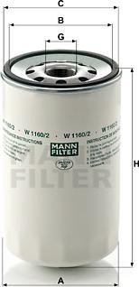 Mann-Filter W 1160/2 - Filter za ulje www.molydon.hr