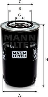 Mann-Filter W 1168/5 - Filter za ulje www.molydon.hr