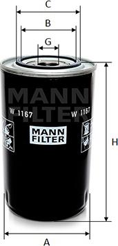 Mann-Filter W 1167 - Filter za ulje www.molydon.hr