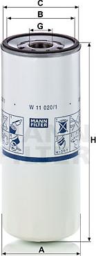 Mann-Filter W 11 020/1 - Filter za ulje www.molydon.hr