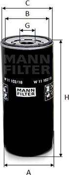 Mann-Filter W 11 102/18 - Filter za ulje www.molydon.hr