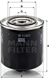 Mann-Filter W 1130/1 - Filter za ulje www.molydon.hr