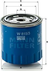 Mann-Filter W 815/3 - Filter za ulje www.molydon.hr